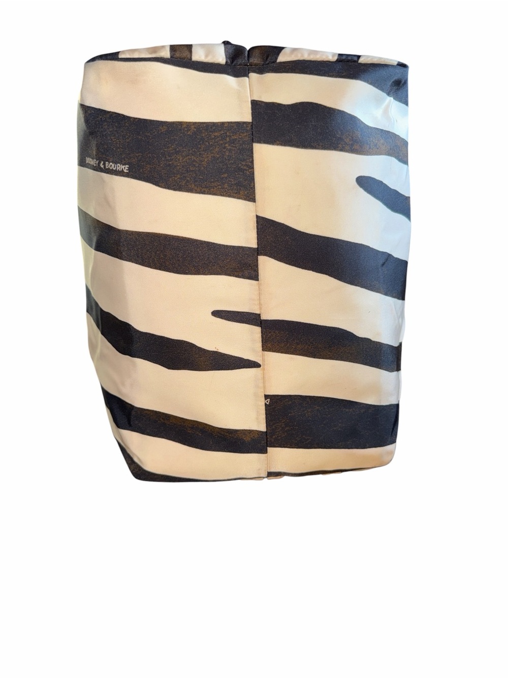 Dooney & Bourke Zebra Print Nylon Shopper Tote Bag Red Lining - Picture 3 of 5